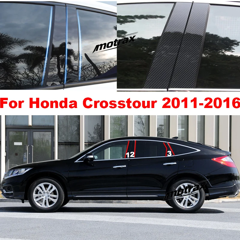 For Honda Crosstour 2011-2016 Car PC Pillar Posts Door Window Trim BC Column Sticker Cover Decoration Accessories