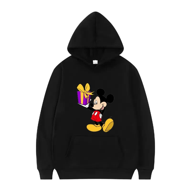 

Disney Mickey Mouse Pattern Woman Fashion Cartoon Loose Black Winter Tops Clothes Pullovers Ladies Cheap Hoodies Men Sweatshirts