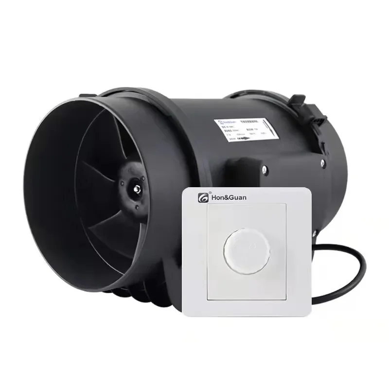 6Inch/8Inch Inline Duct Fan 0-10V PWM Variable Speed Controller Air Extractor for Bathroom Exhaust Ventilator EC Motor