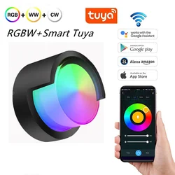 Tuya Smart Rgb Wandlampen IP65 Outdoor Waterdichte Dimbare Led Wandlamp Met Rc Voor Tuin Balkon Binnenplaats Villa Armaturen