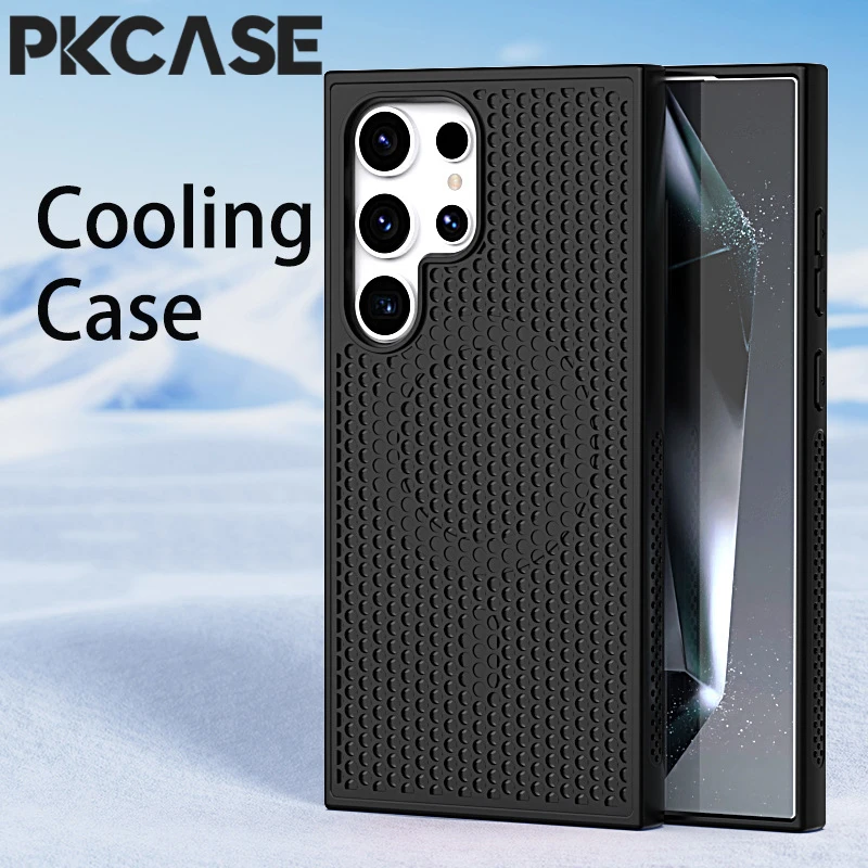 PKCASE Honeycomb Hole Heat Dissipation Phone Case For Samsung S26 S25 S24 S23 FE Ultra Plus Magnetic Cooling Shockproof Cover