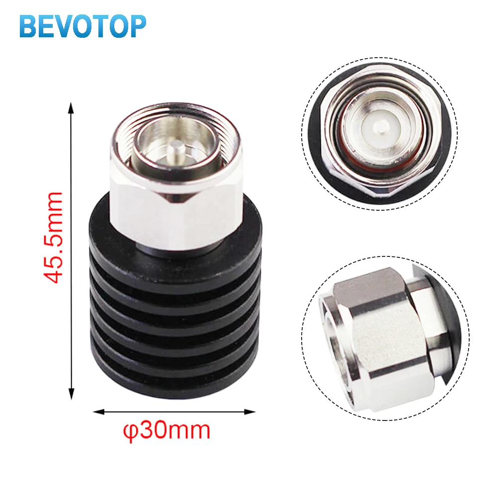 5W 4.3-10 Male RF Coaxial Termination Dummy Load 50 Ohm Connector Socket Brass Straight Coaxial Adapters for 3Ghz/4Ghz SWR＜1.2