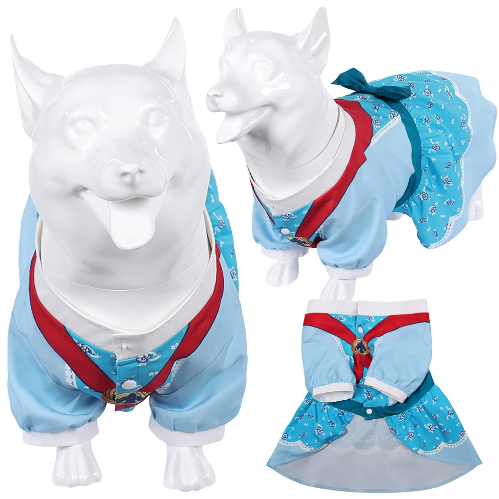 

Dogs Pets Holly Wheeler Cosplay Costume ST 5 Blue Dress Uniform Clothes Outfits Cat Halloween Roleplay Clothing Carnival Party