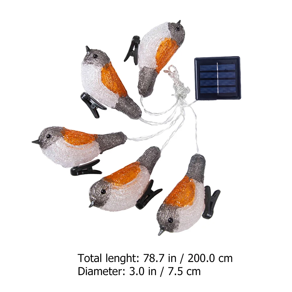 1 مجموعة تعمل بالطاقة الشمسية Led روبن على شكل سلسلة أضواء لحديقة شرفة فناء الديكور في الهواء الطلق توفير الطاقة مصباح سلسلة