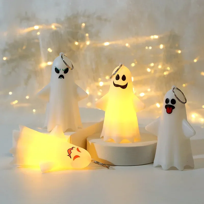 Halloween Ghost Lantern Mini Hanging LED Pumpkin Lamp for Party Haunted Home Cute Decor Pendant Spooky Indoor Outdoor Doorway view 3