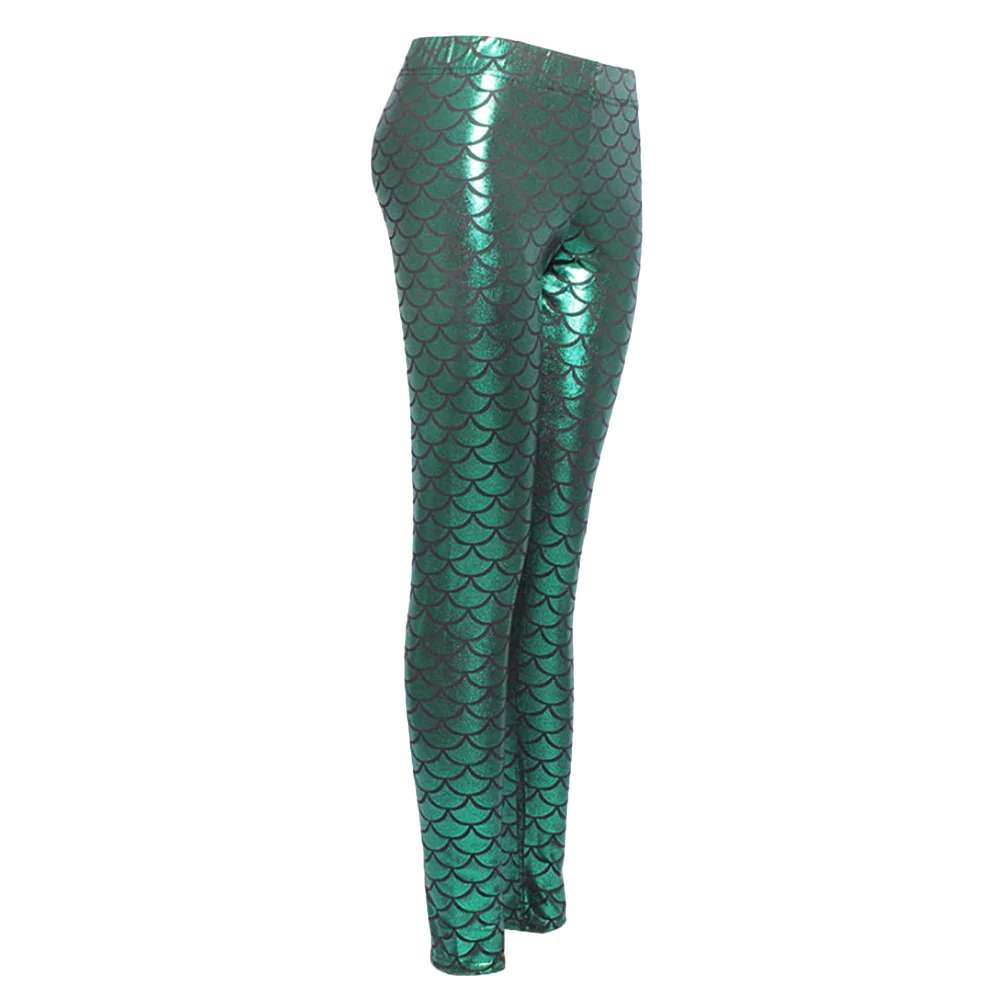 Outfits Fish Scale Leggings Mid-waist Trouser Tail Skirt Body Suit