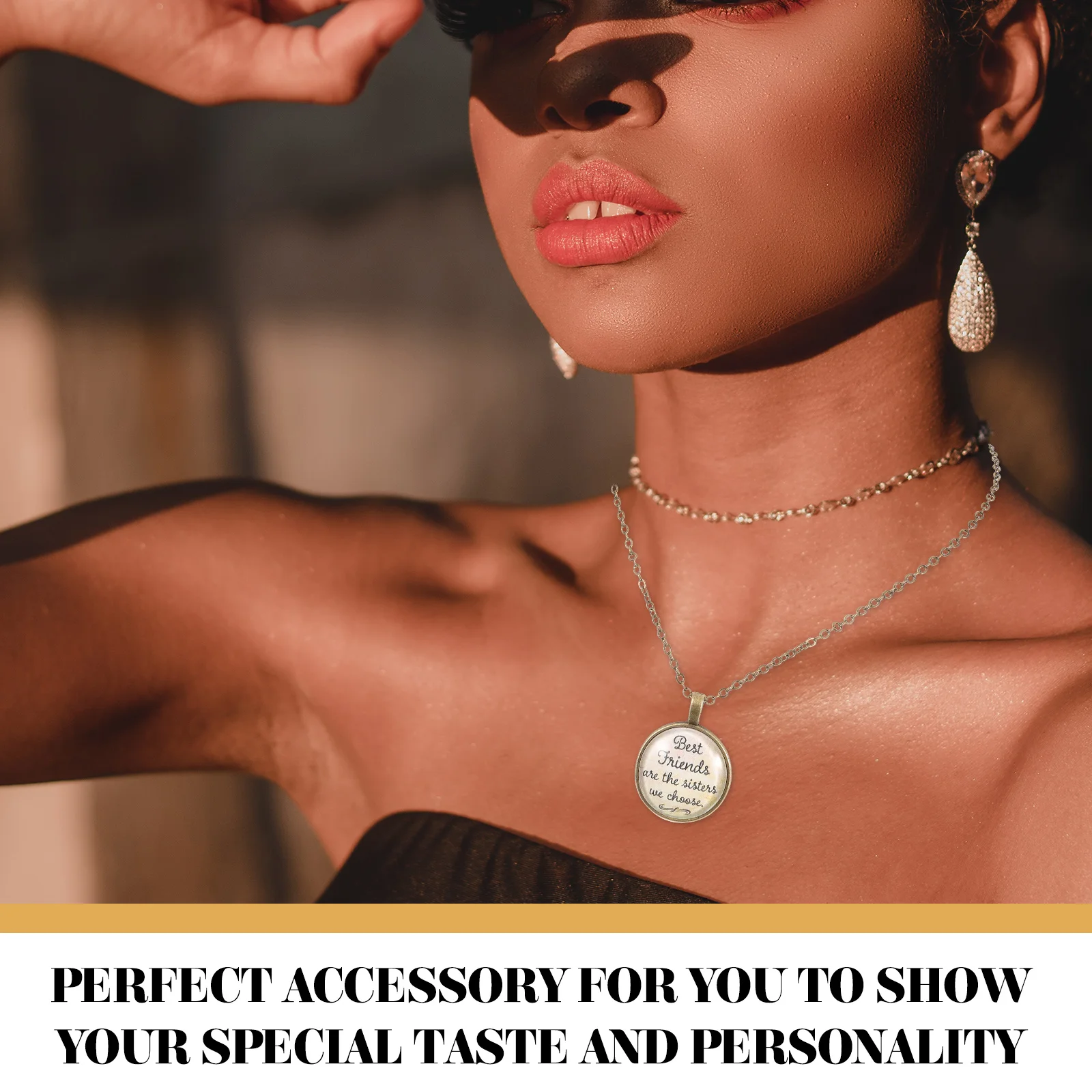 

1pcs Stylish Women Decoration Necklace Charm Metal Neck Chain Jewelry Charm Necklace Daily Party Decorative Female Necklaces