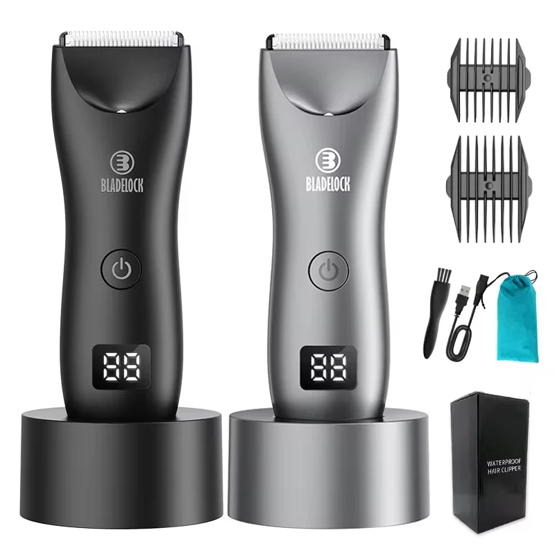 Intimate Pubic Hair Removal for Men Electric Groin Trimmer Male Shaver for Sensitive Areas Waterproof Safety Razor Body Hair