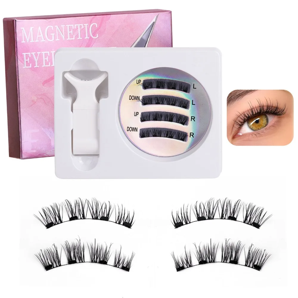 Mode DIY Magnetische Zuigkracht Valse Wimpers Make Langdurige Lijm Gratis Valse Wimpers L Krul Pluizige Faux Nertsen Wimpers Vrouwen