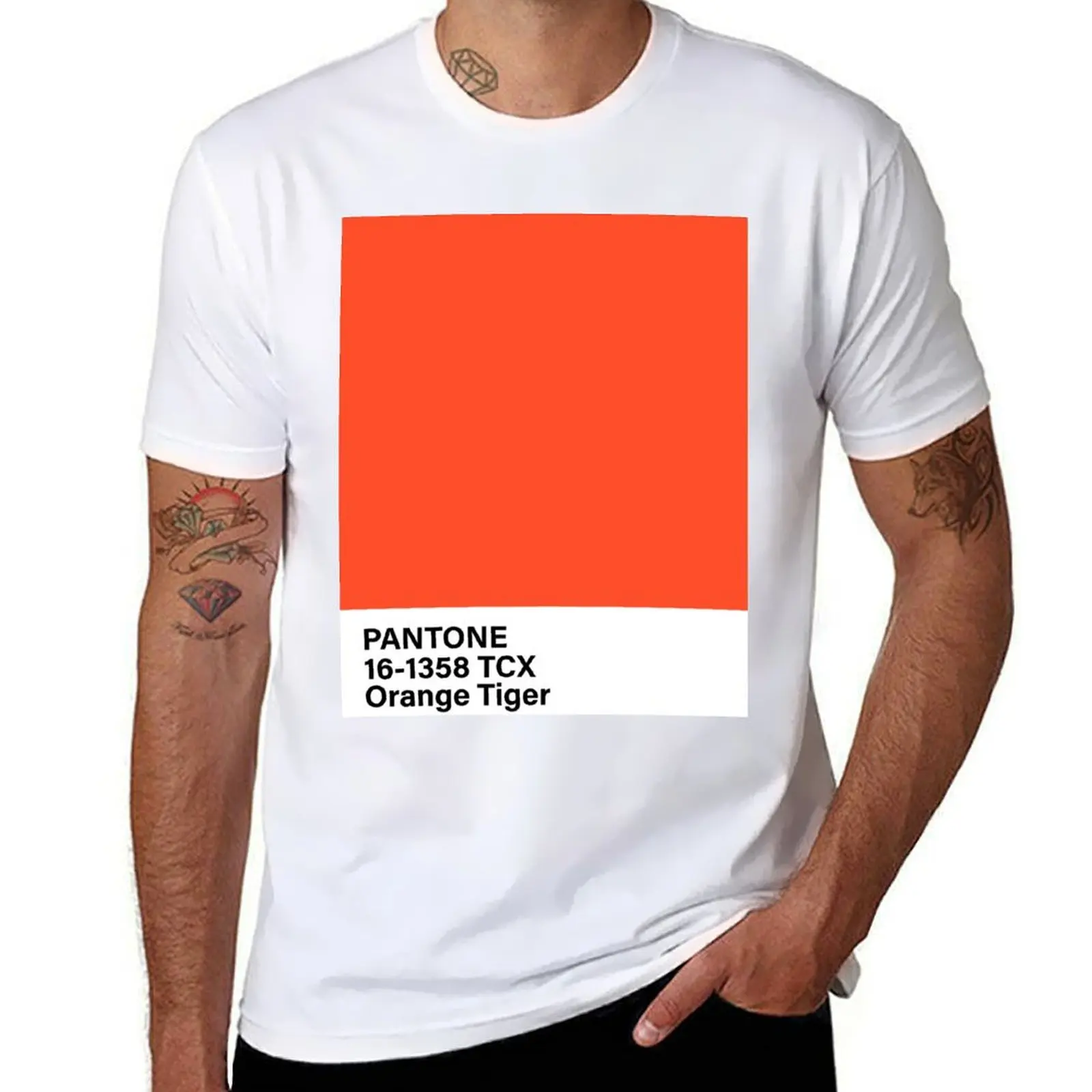 

PANTONE 16-1358 TCX Orange Tiger, orange color T-Shirt t shirts for man graphic vintage mens graphic t shirts T-Shirt