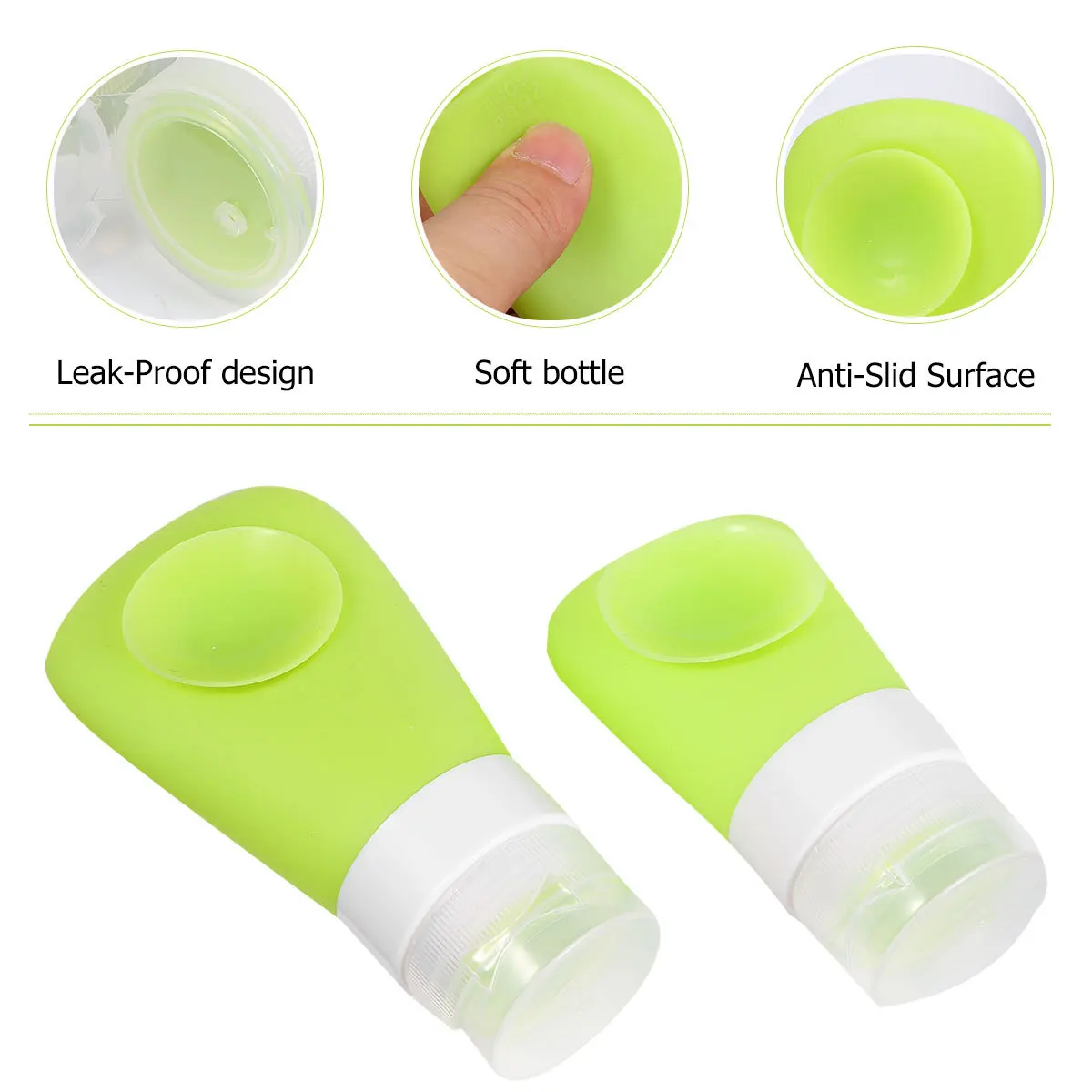 

2Pcs Durable Leakproof Sub Packaging Bottles Portable Lotion Containers Emulsion Storage Travel Toiletry