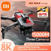 Xiaomi K6 Max Drone 8K Three Cameras GPS Professinal Wide Angle Optical Flow Position Brushless Drone Obstacle Avoidance 15000M