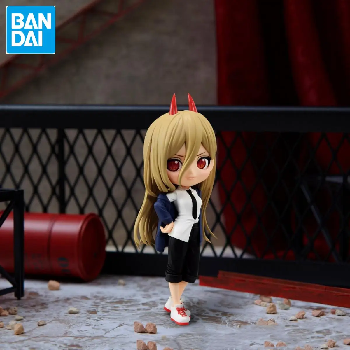 Birthday Gift Ornaments Genuine Official Banpresto Q Posket Chainsaw Man Power Figure Anime Genuine Collectible Boxed Model