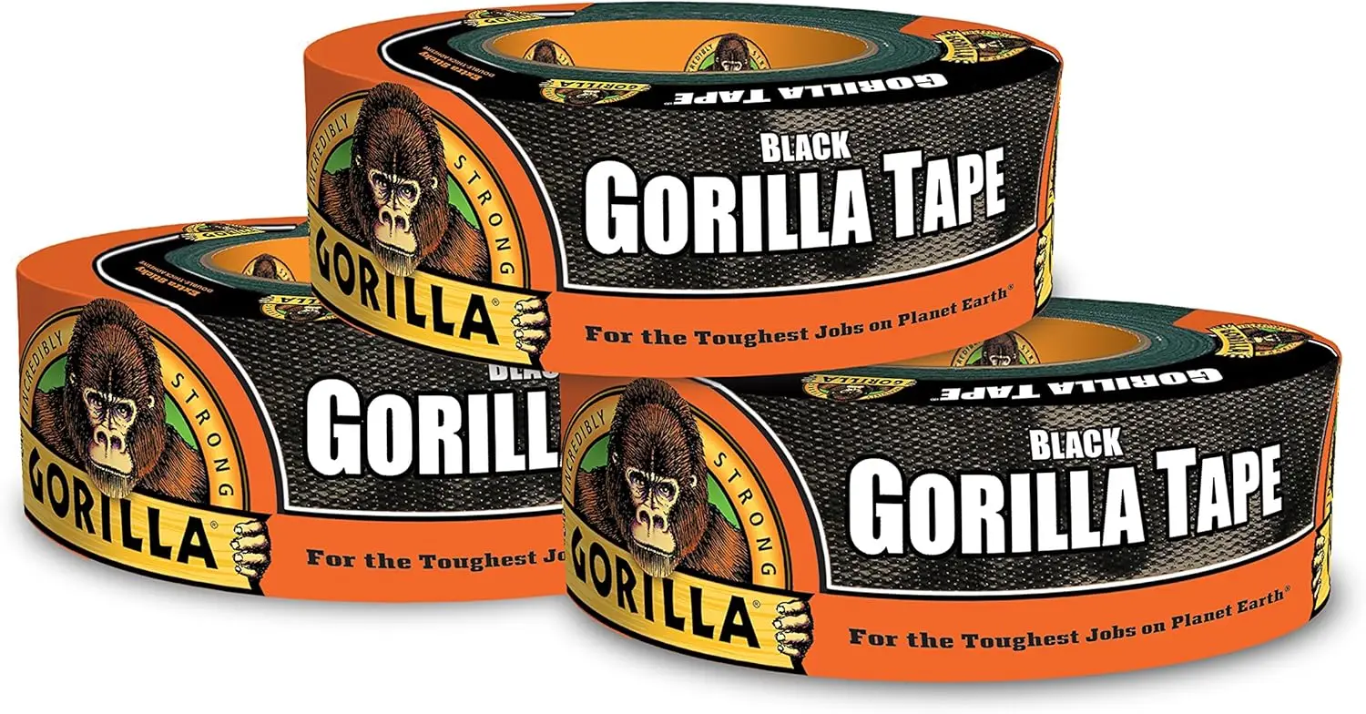 

Black Duct Tape, 1.88" x 35 yd, Black, (Pack of 3)