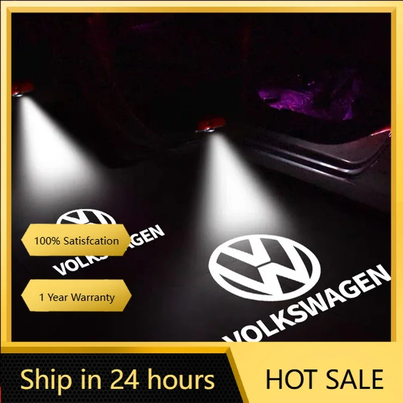 

Колпаки ступицы, 2 шт., эмблема двери автомобиля, светодиодная лампа приветствия, беспроводной лазерный проектор для VW Volkswagen Golf Polo Passat Touran Jetta ac