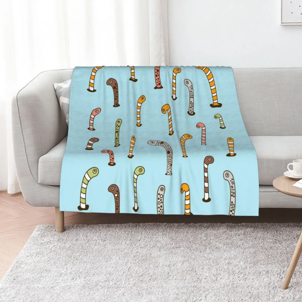 

Garden eels Throw Blanket Soft Beds cosplay anime Comforter Furry Blankets
