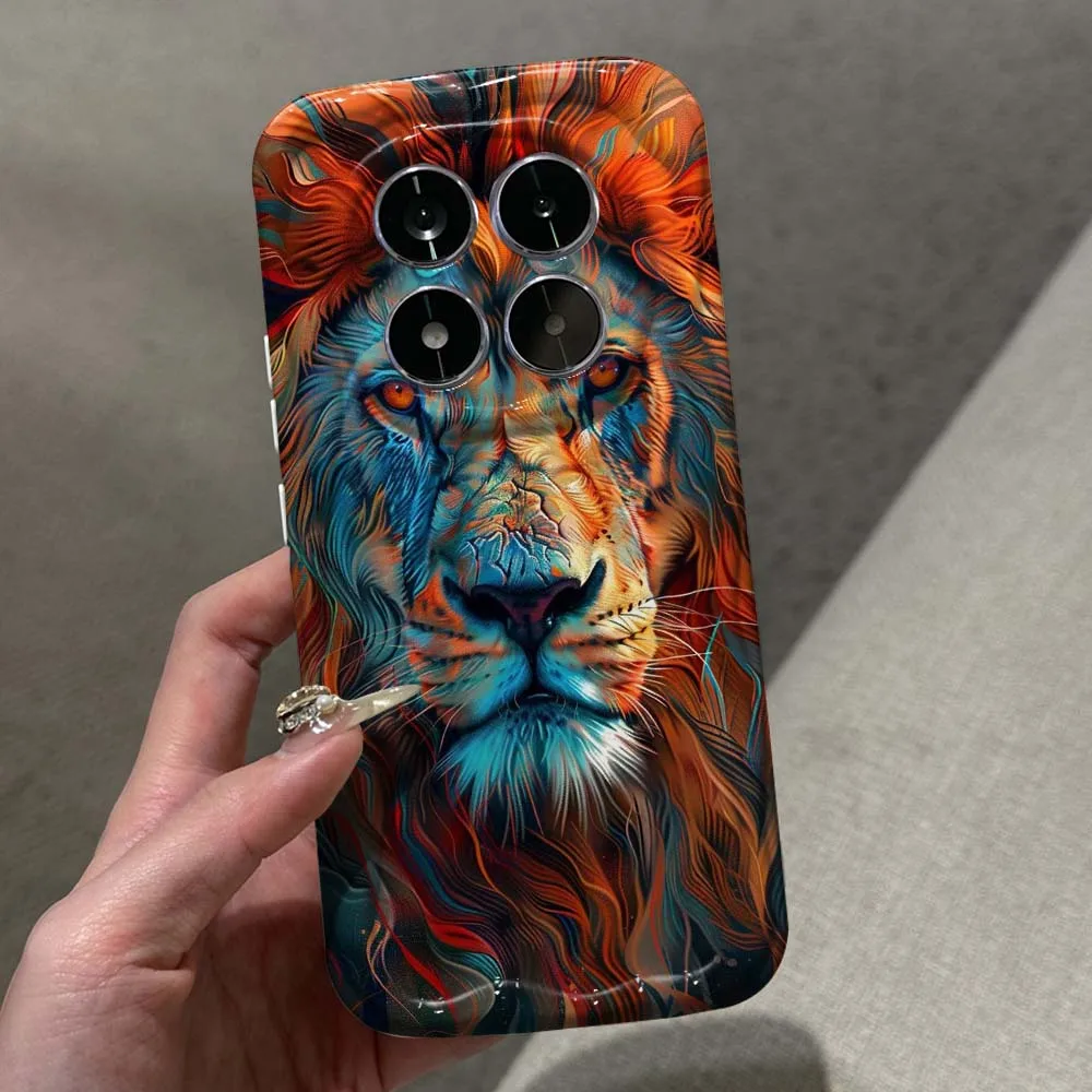 

Lion Art Cool Pattern For Xiaomi Mi Poco X7 X6 X5 X4 F6 F5 F4 M6 M4 C75 C65 X3GT Pro 4G 5G Wave Oil White Soft Phone Case