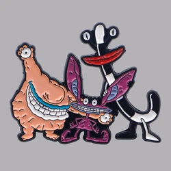 Cartoon Character Enamel Pin Cute Animal Brooch Pines Lapel Pins Badge on Backpack Clothing Accessories Funny Jewelry Gift