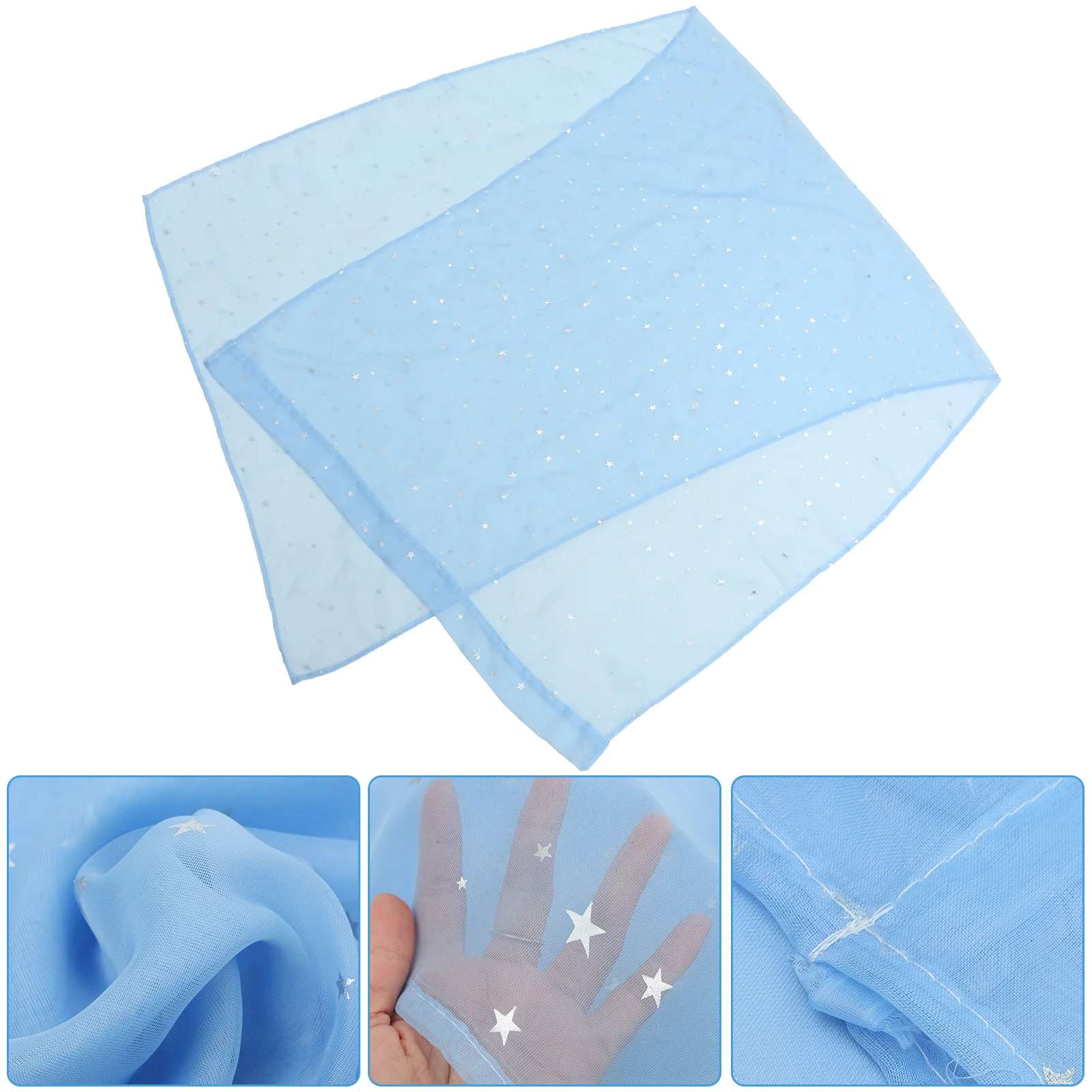 

Stars Pattern Sheer Curtain Breathable Window Screening Bedroom Decorative Window Sheer Drapes for Living Room Kitchen Bathroom