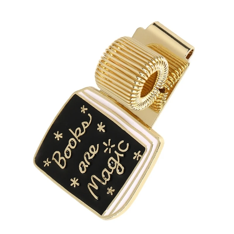  Antique Alloy Pen Holder Clip Multipurpose Metal Bookmarks with Adjustable Spring Rings Pen Holder for Notebook Journal