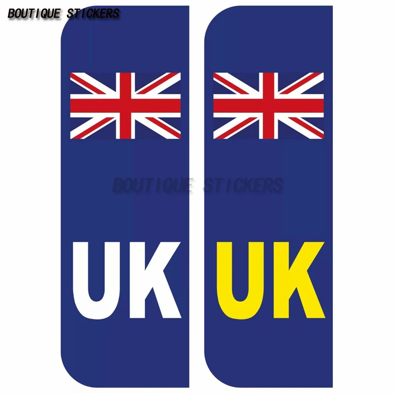 

UK Car Number Plate Sticker Lorrys, Caravan - UK, Union Jack, EU, Europe PVC