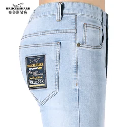 Bruce&Shark New Men's Summer Jeans Thin Stretching Straight Leg Casual Jeans Men 2024 Fashion Denim Cowboys  Jeans Man Pants