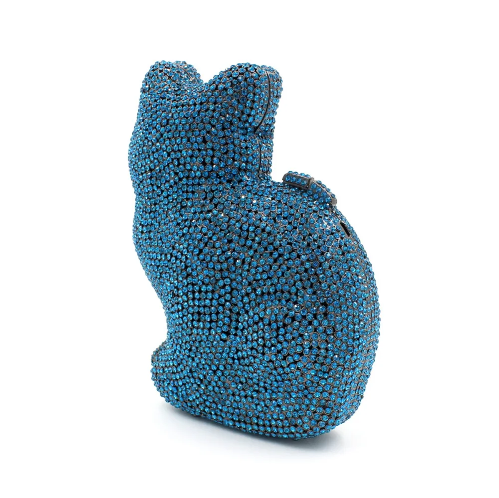 Wholesale Cute Cat Shape Rhinestone Bags Diamond Purse Women Crystal Bag