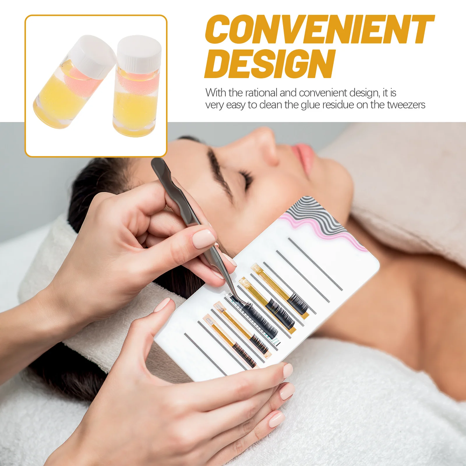 2 pezzi pinzette per ciglia detergente liquido tappo in silicone a prova di perdite per la rimozione dei residui di colla strumenti del salone detergente per la pulizia