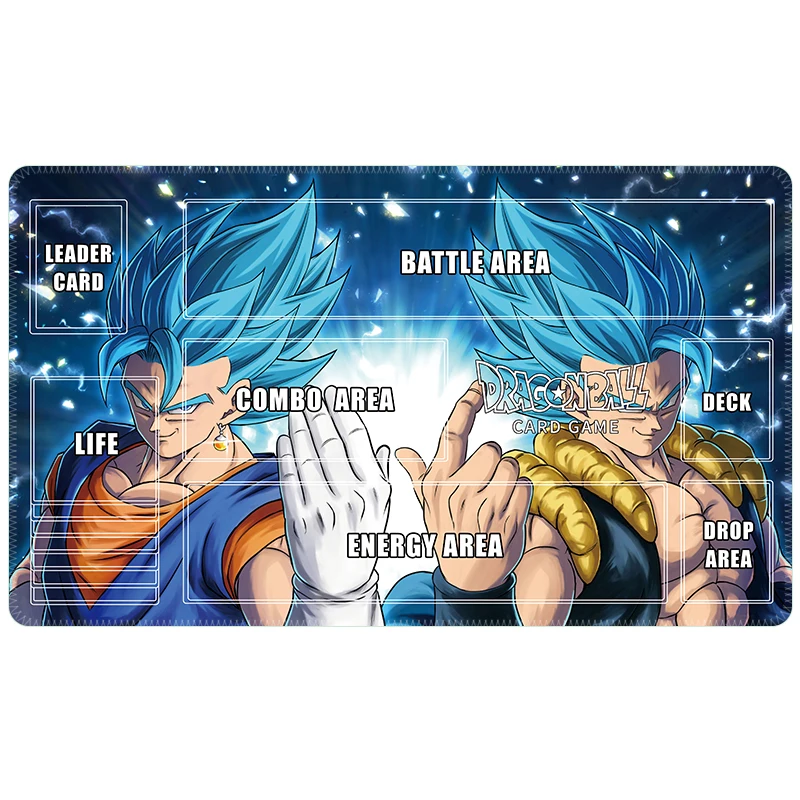 Anime Dragon Ball TCG Game Card Playmat, Super Saiyan, Son Goku, Shenron, Vegeta, Hobbies Coleção, Brinquedos do presente, DBCG, 600x350x 2mm