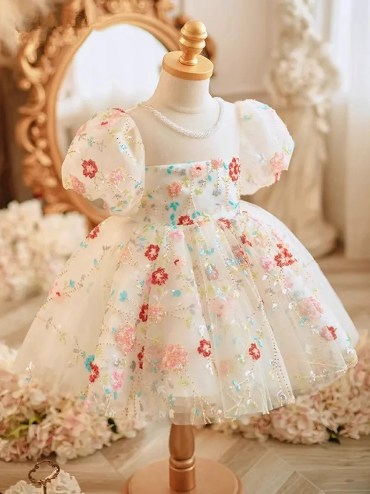 Neues Kinder-Abendkleid für Klavieraufführungen, Hochzeiten, Geburtstage und Abschlussfeiern A5015 Vestidos – Detail 5
