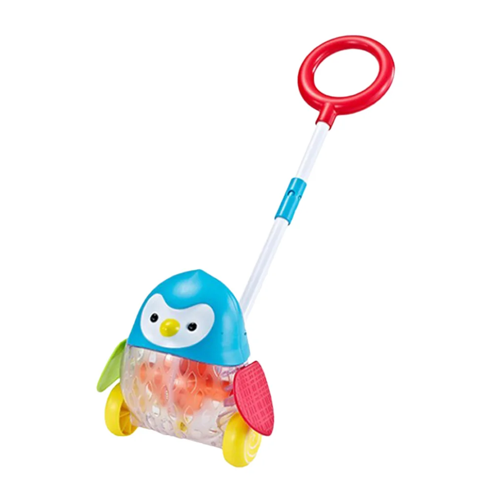 1 قطعة عربة مشاية أطفال متعددة الوظائف سحب دفع خشبي للأطفال بعمر سنة واحدة عجلات آمنة على الأرض #6