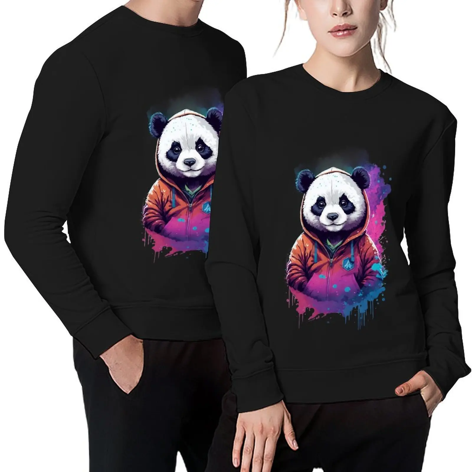

Panda in a Hoodie - Nebula Pullover blouse korean style clothes winter clothes winter man sweatshirt