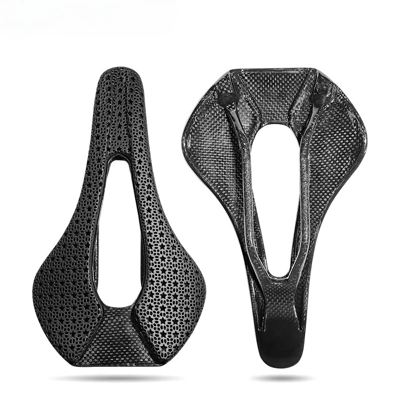 

Bicycle Saddle Carbon Fiber Seat 3D Printed Bicycle Saddle Ultra Light Breathable Mountain Road Bicycle Upholstered