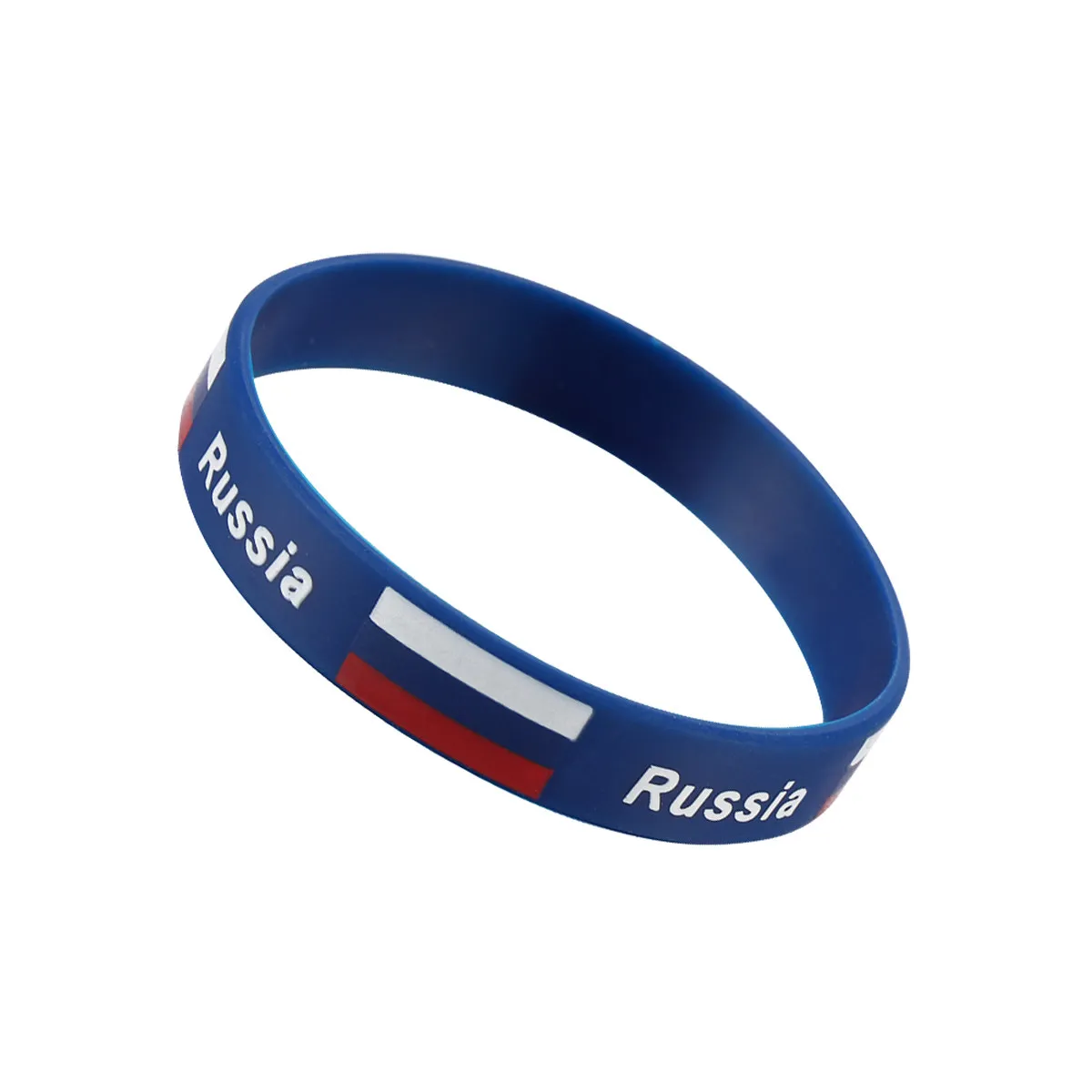 6Pcs Silicone Country Wristband Soft Comfortable Sports Bracelet Football Fans Cheer for Country Flag Wristband