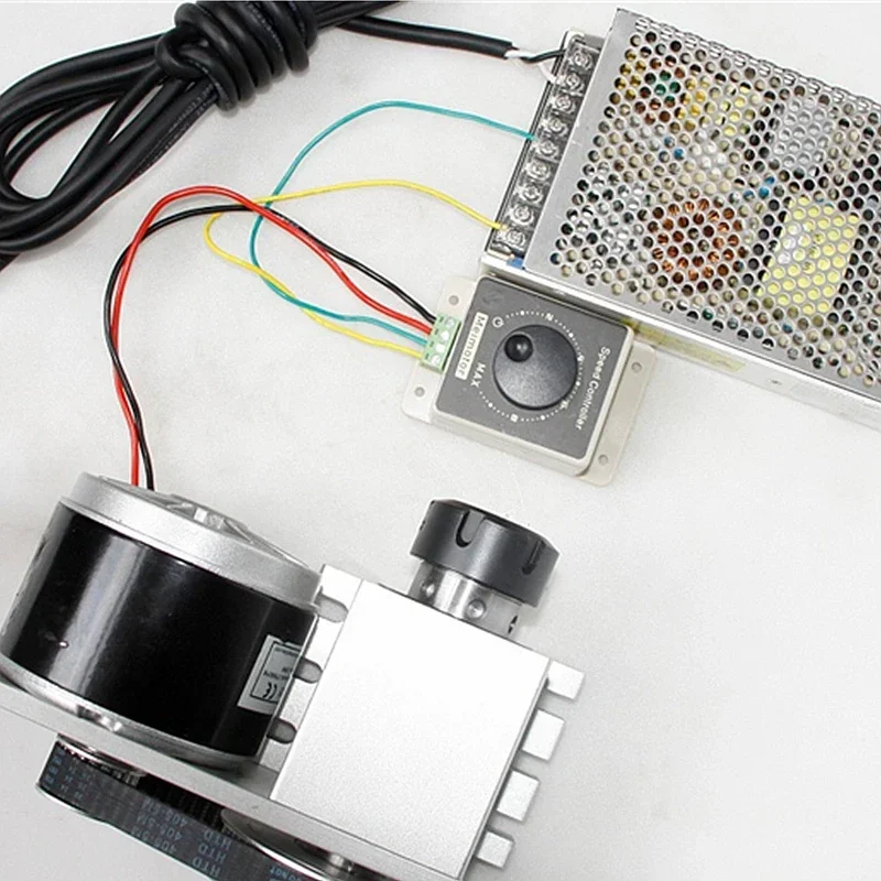 Adjustable-Speed Rotary 4th Axis 100mm Chuck With Speed Controller For CNC Router Milling Machine