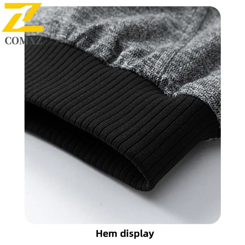 COMXZ Men Jacket Baseball Collar American Style Lightweight Motorcycle coats Zipper Decoration Handsome Windproof Autumn Coat