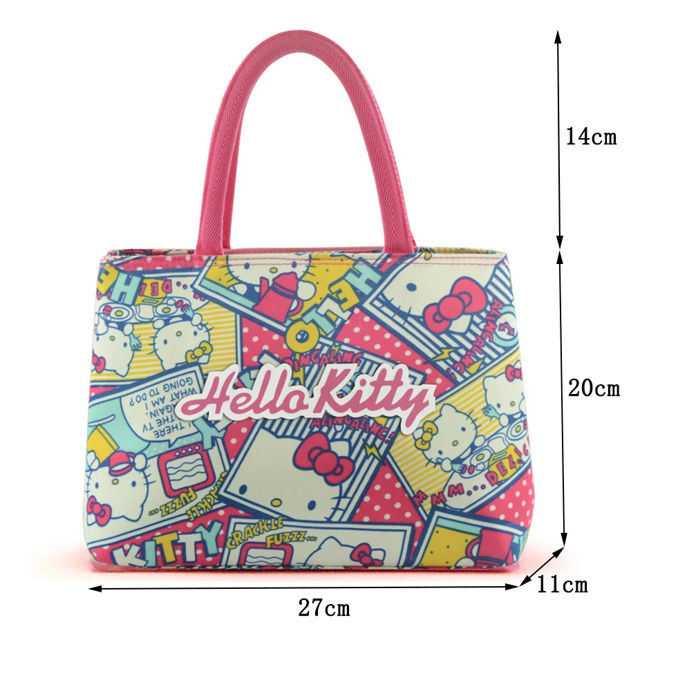 Hello Kitty Purses and Handbags Thicken Water Proof Oxford Cloth Printed Tote Bag Sanio Bags for Women Cute Cartoon Storage Bag