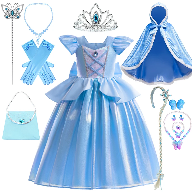 

Fantasy Cinderella Dress for Girls Fairy Kids Carnival Princess Party Masquerade Performance Costume Toddler Girl Infant Gowns