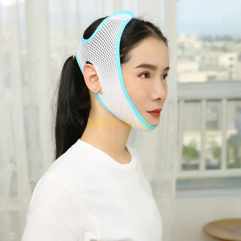 M89F Double Chin Reducer for Facial Slimming Strap Elastic V Line Lifting Tool for Women Men Anti-Wrinkle Face Lifting Bandage
