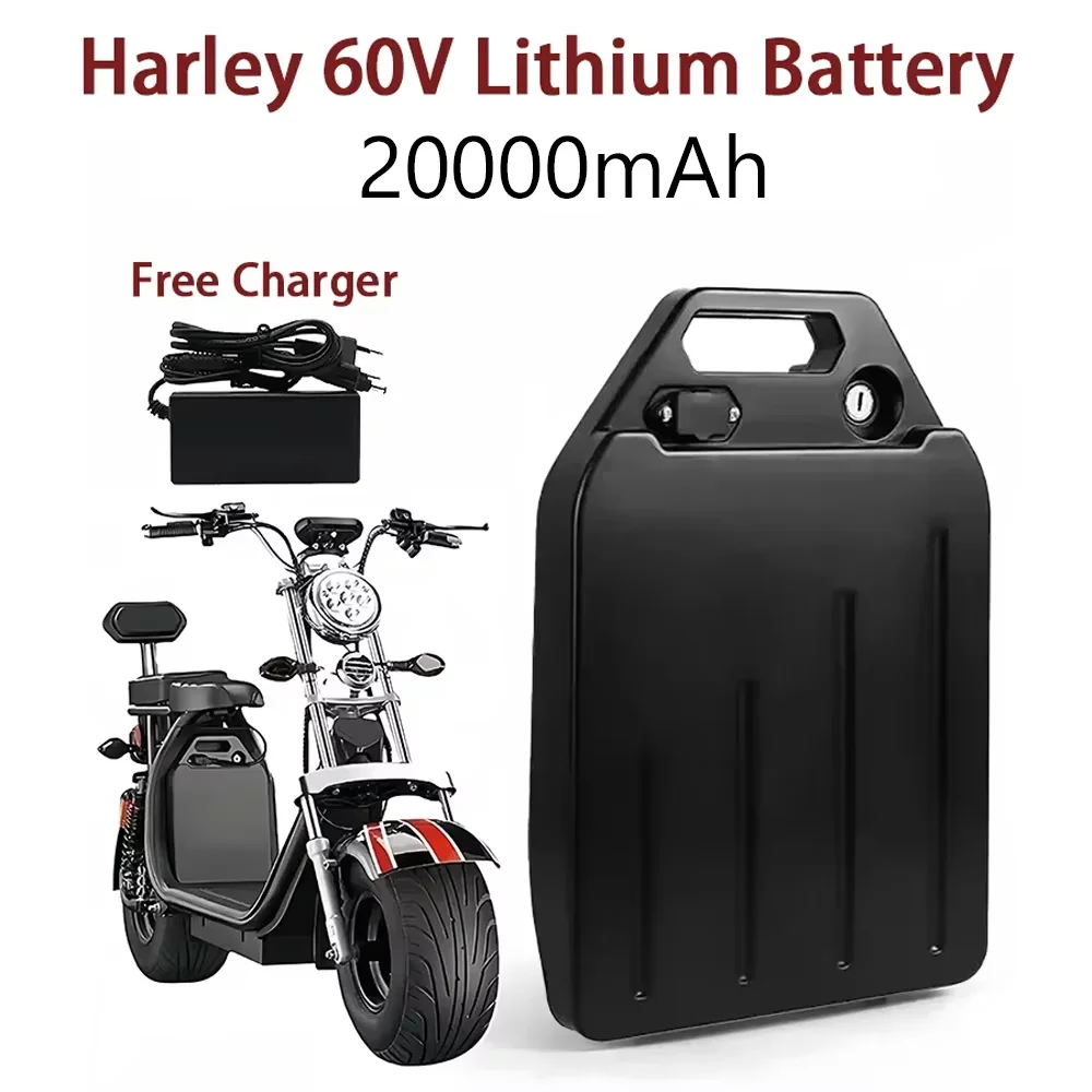 

18650 Battery 60V 20Ah Waterproof Lithium Battery for 250W-2500W Harley Two Wheel Foldable Citycoco Electric Scooter Battery