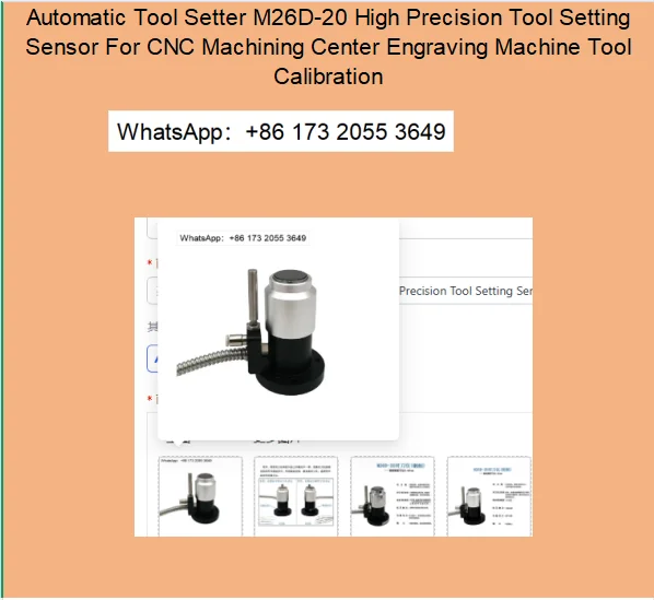 Automatic Tool Setter M26D-20 High Precision Tool Setting Sensor For CNC Machining Center Engraving Machine Tool Calibration