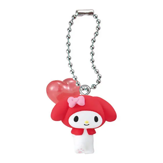 Bandai Sanrio Action Figures Model RED SERIES Kitty Melody Pochacco Decoration Backpack Chain Gashapon Ball Official Genuine