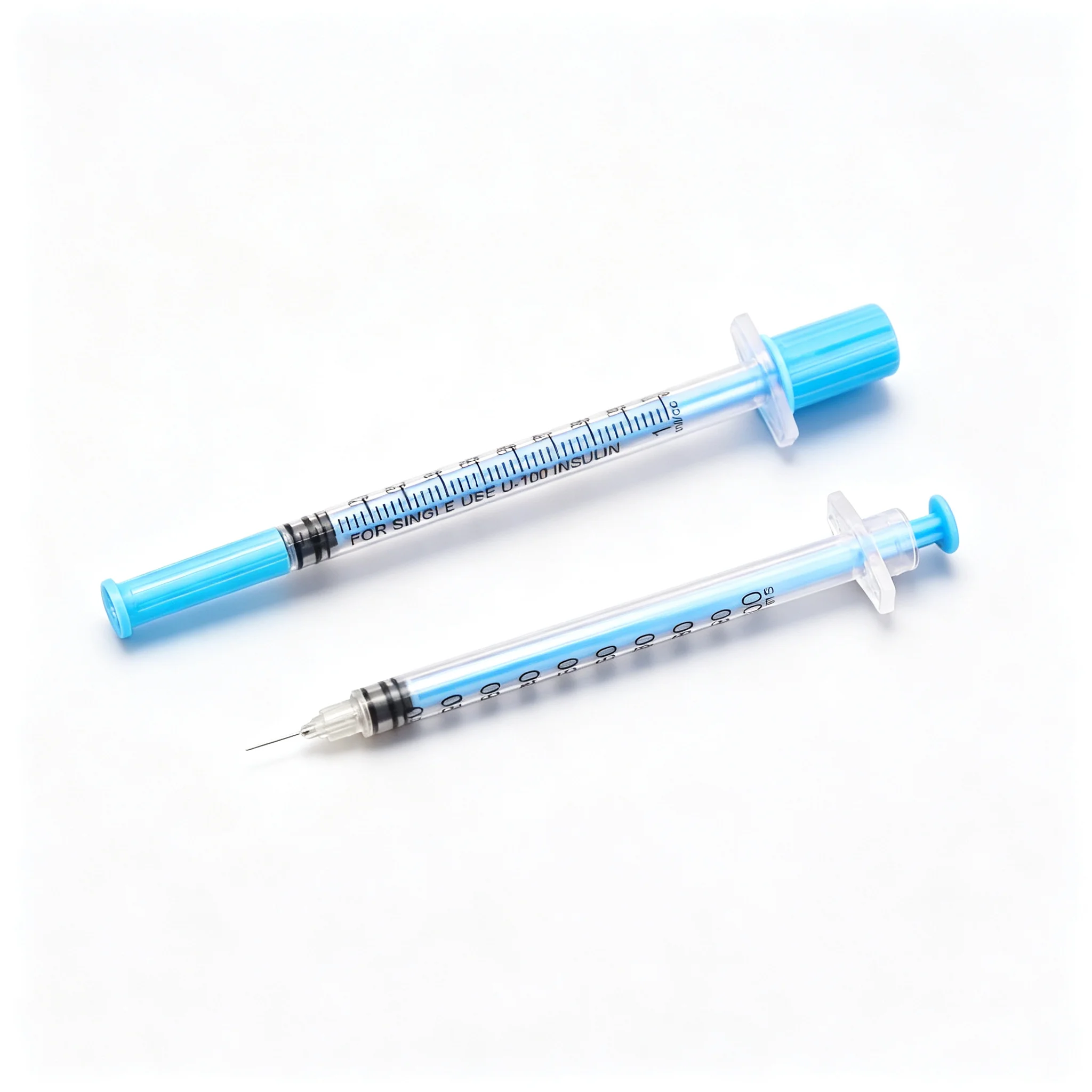Multi Color 1ML U‑100 Insulin Syringe Purple Pink Blue Green Orange Black Sterile Disposable Injection Tool for Beauty Machine