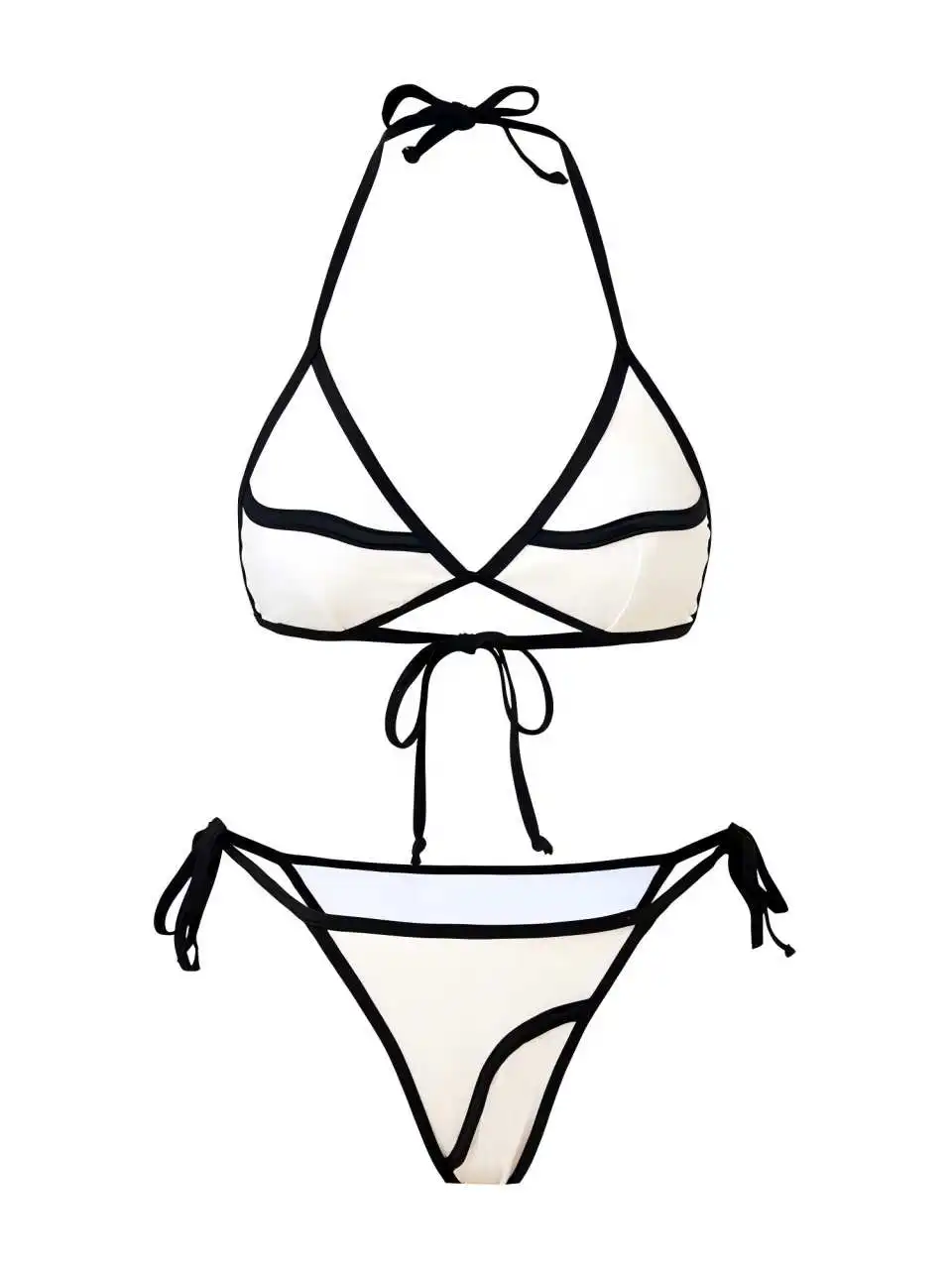 3 Pieces Halter Bikinis 2025 Solid Swimwear Female Sexy Swimsuit Women With Mesh Beach Dress Bathers Bathing Swimming Swim Suit