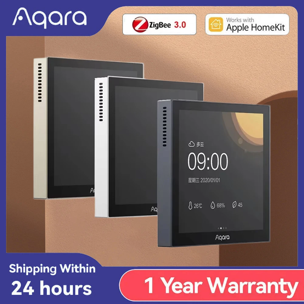 

Aqara Smart Scene panel Switch S1 3.95 inch Touch Screen Voice Light Control AI Gesture Recognition For HomeK Aqara Home App