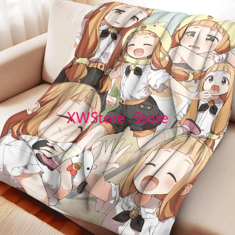 

Japanese Anime Girl Soft Flannel Blanket Multifunctional Air Conditioning Blanket Nap Cover Portable Beach Towel