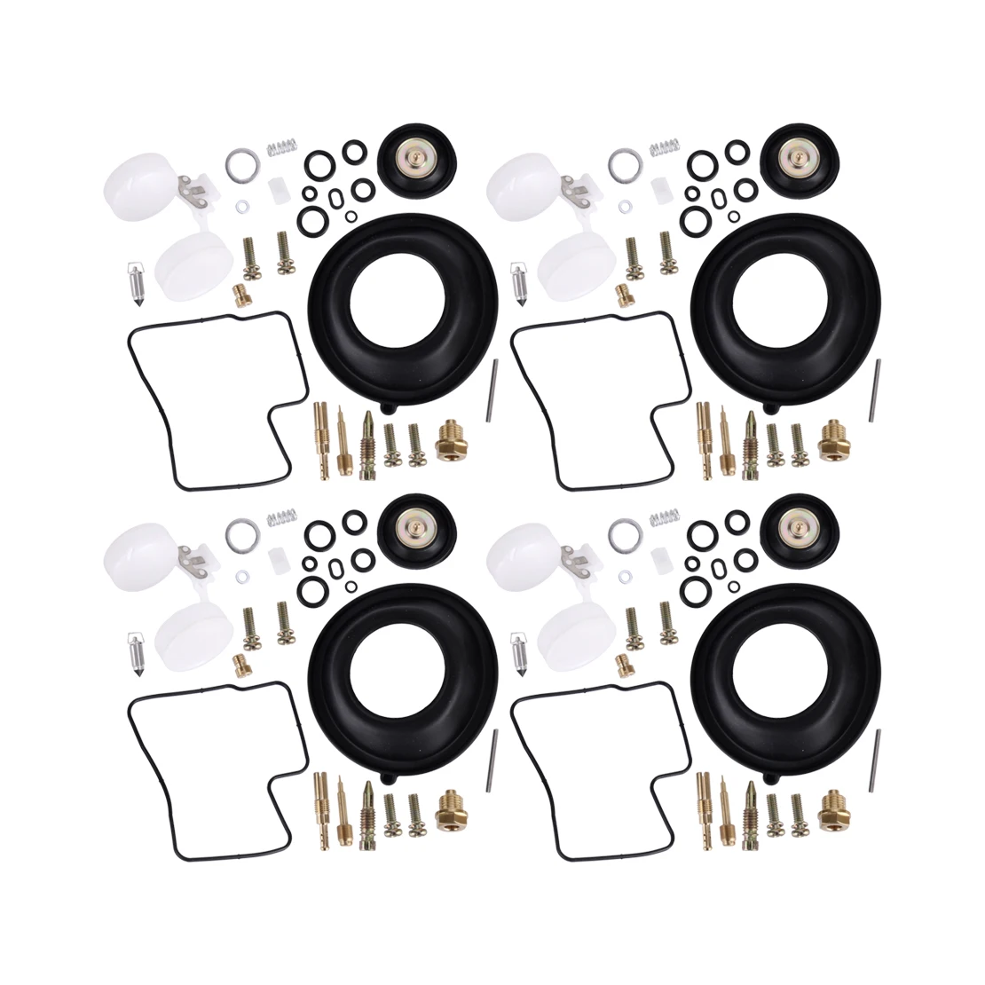 4 Sets Carburetor Repair Kit Diaphragm Float Cut-off Valve Motorcycle Fit for Honda Shadow VT1100 VT 1100