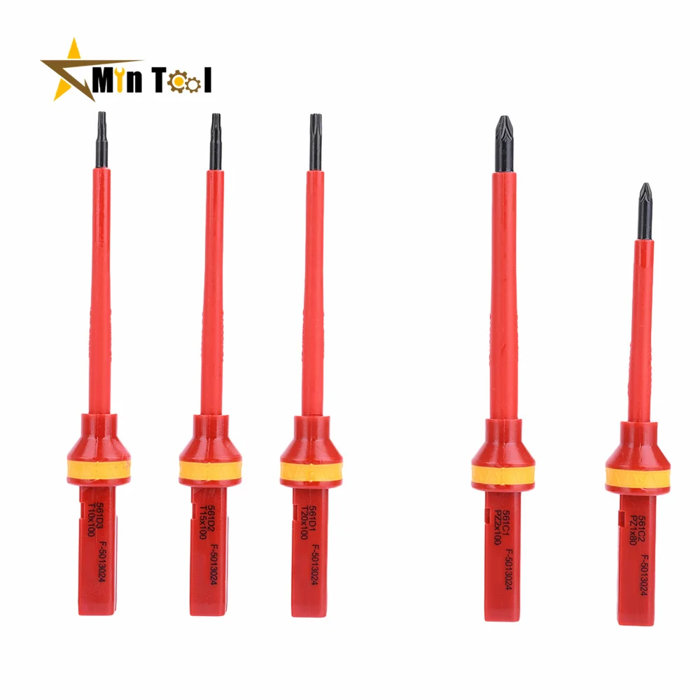 13PCS 1000V Changeable Insulated Screwdriver Set Magnetic Slotted Bits Repair Tool for Electrician Tool