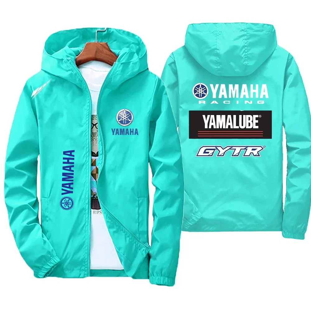 2026 new men's Yamaha GYTR motorcycle windproof hooded jacket men's outdoor sports enthusiasts Yamaha zipper jacket