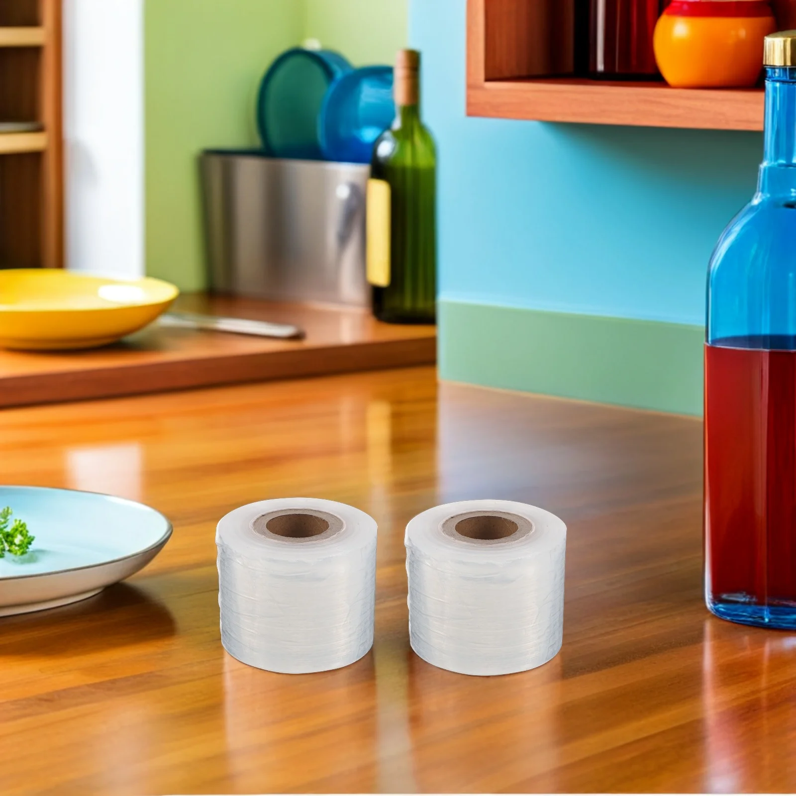 

16 Rolls Cling 5Cm Width Heavy-Duty Clear Food-Grade Packaging For Takeout Mini Cling Film Service Stretch Kitchen Wrap Food